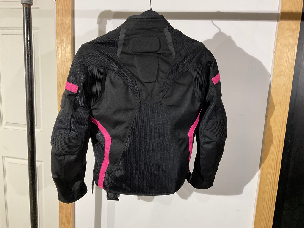Vance Leathers Women’s Black and Pink Textile Jacket